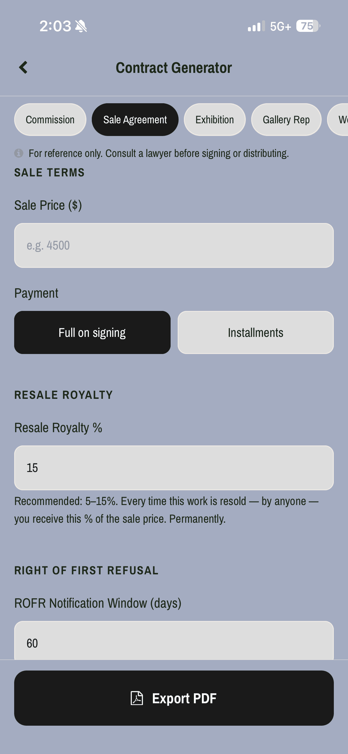 Contract Generator